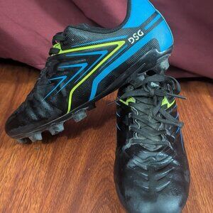 DSG Speed Viper CLEATS Black/ Teal/Yellow Kids' Size 1.5 MJPX014